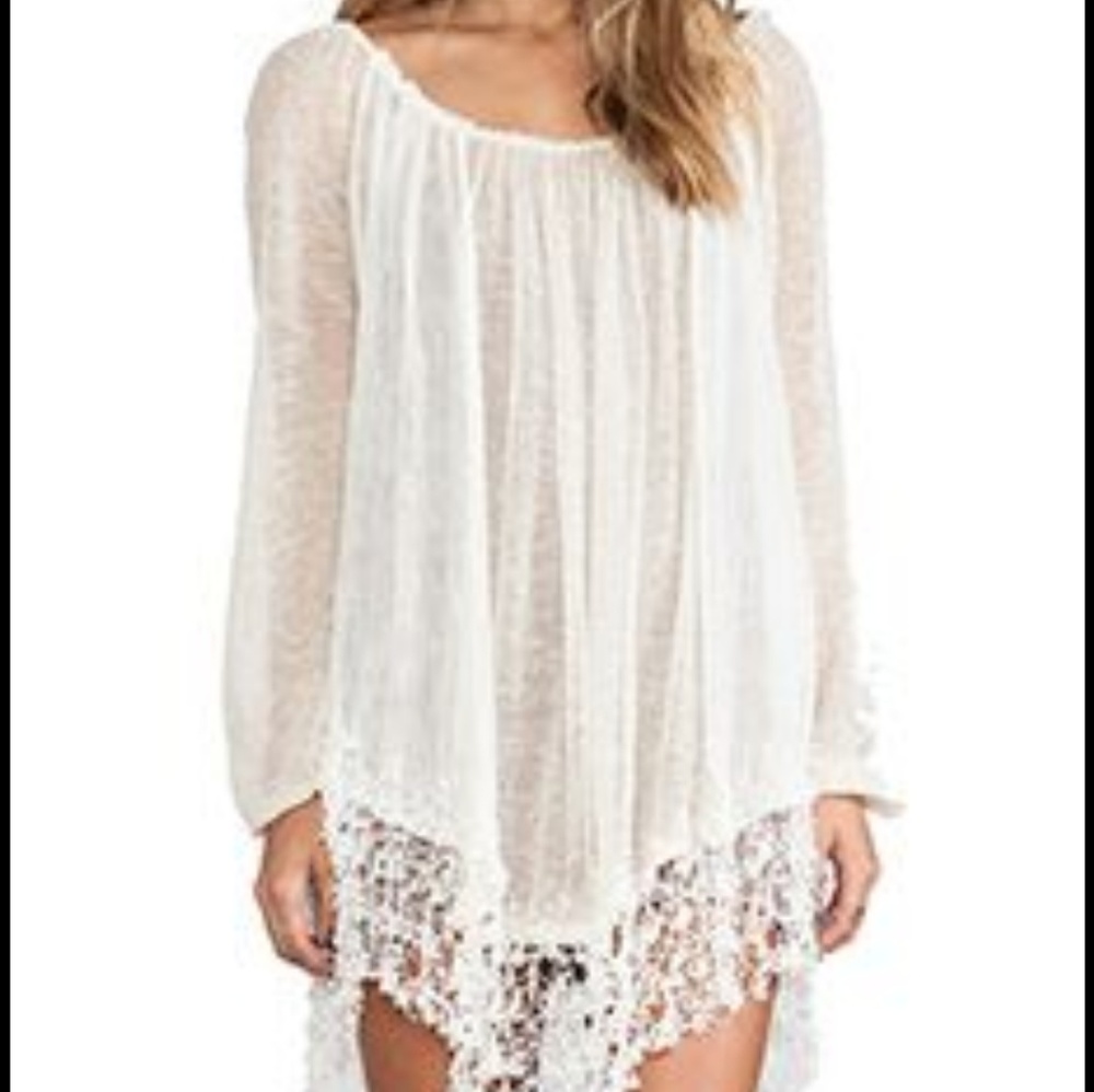 Rare Free People gauze mini dress
